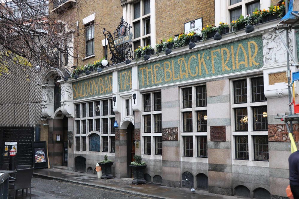 The Blackfriar pub near Blackfriars underground station