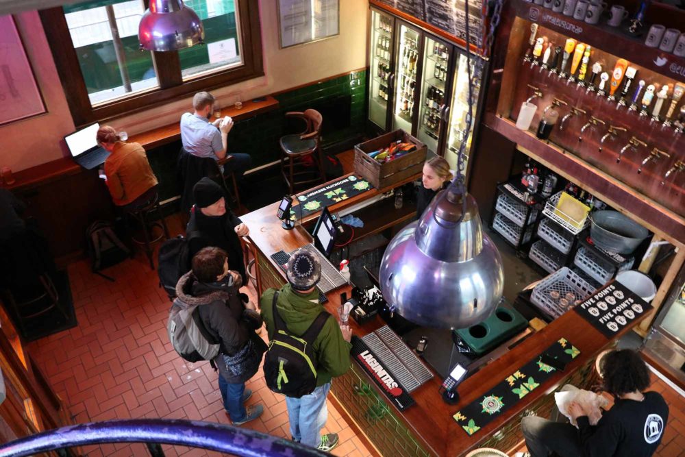 The Euston Tap inside