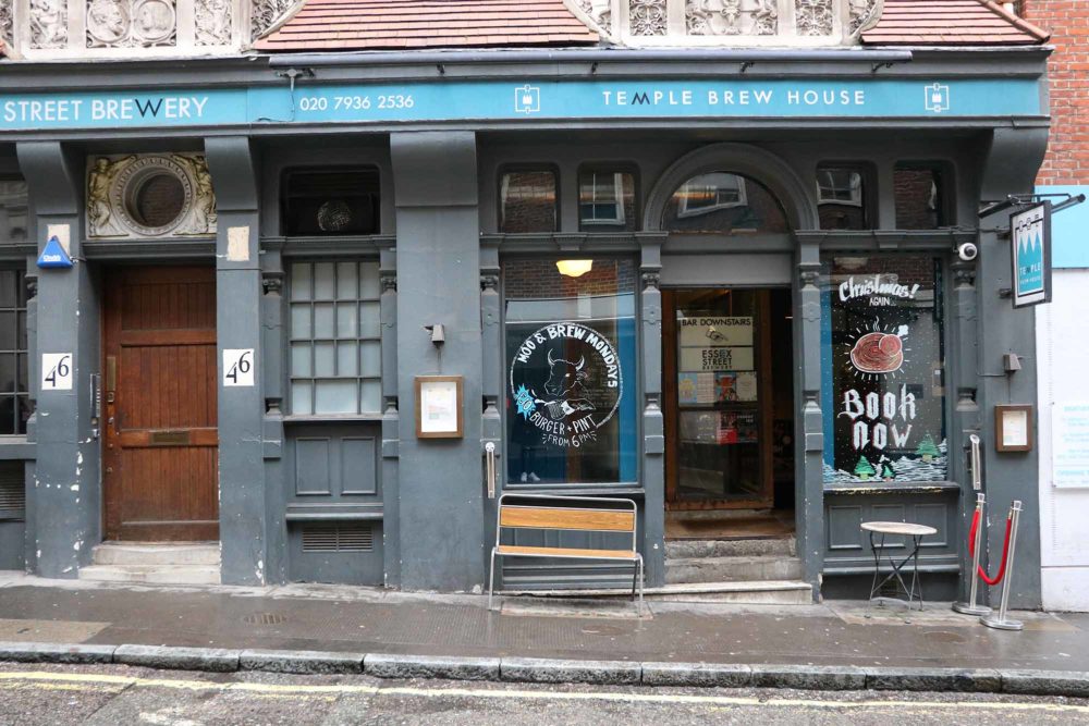 Temple Brew House near Temple Underground Station 